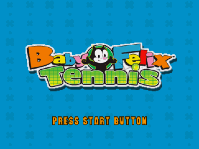 Baby Felix Tennis title screen for Playstation
